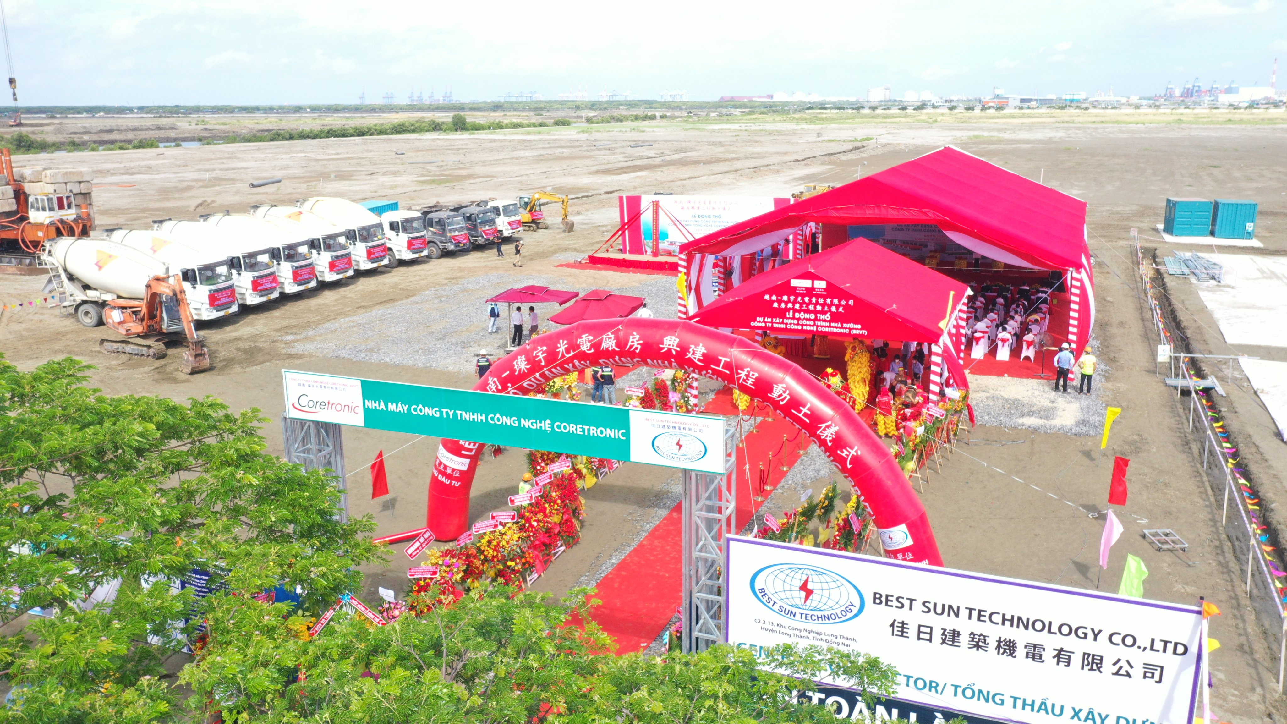 Coretronic Technology (BRVT) Company Limited established groundbreaking ceremony in Phu My 3 Specialized Industrial Park