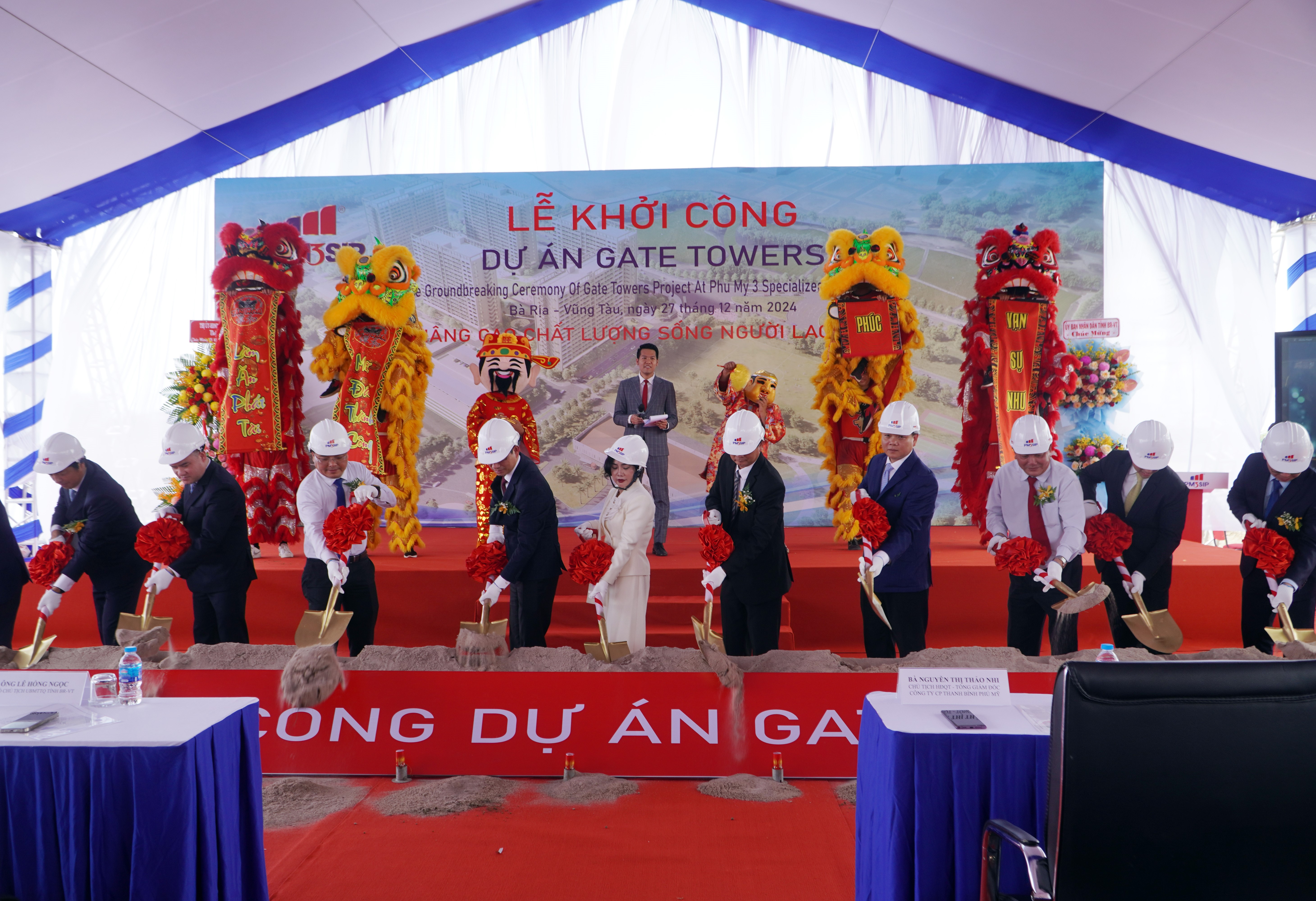 GROUND-BREAKING CEREMONY OF GATE TOWERS PROJECTS: “ENHANCING THE LIVING STANDARDS OF WORKERS AT PHU MY 3 SPECIALIZED INDUSTRIAL PARK”