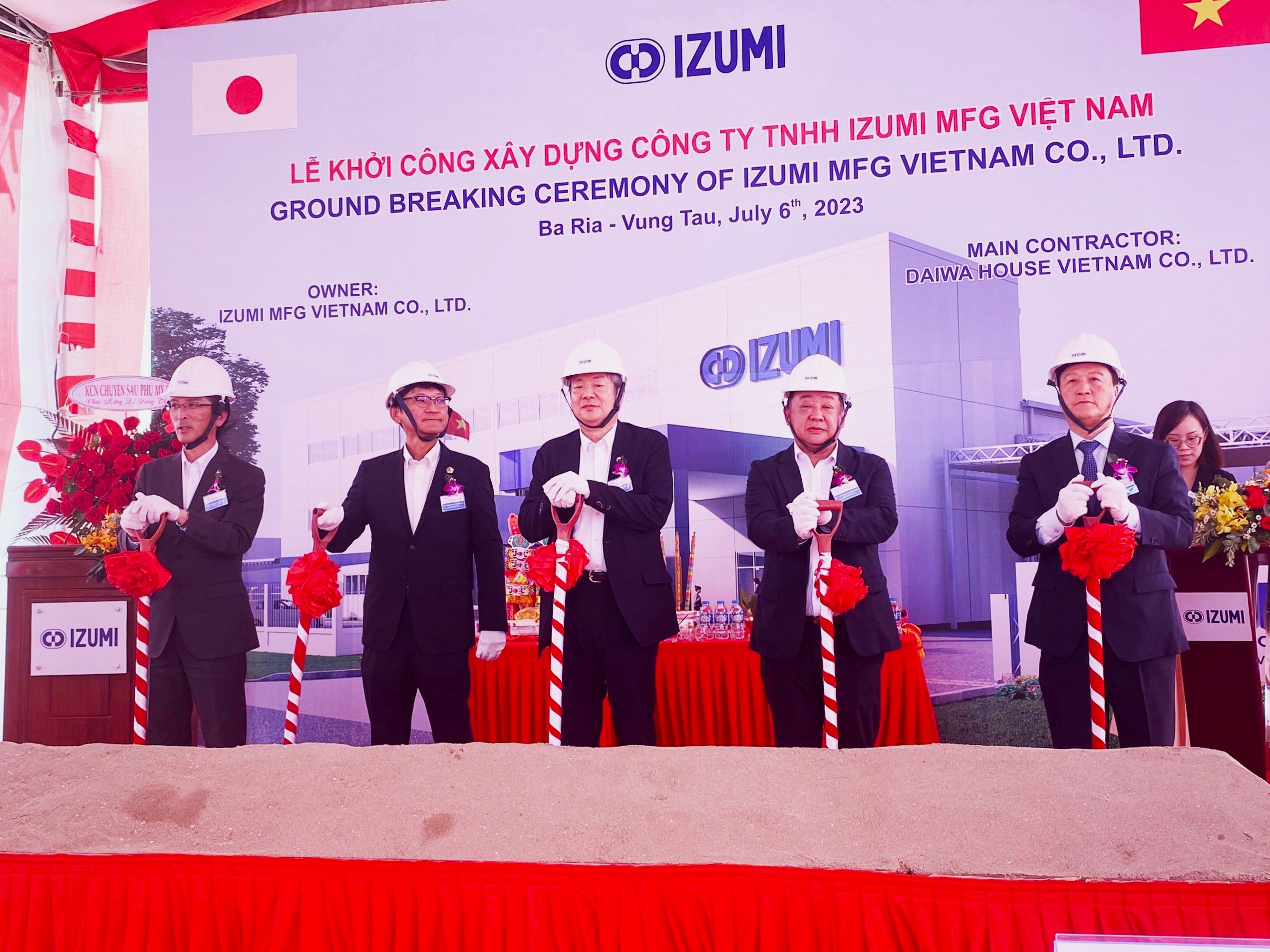 The groundbreaking ceremony of Izumi MFG Vietnam Co., Ltd.